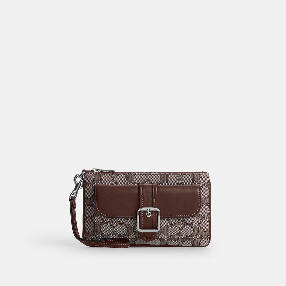 Coach Ashton Wristlet In Signature Jacquard